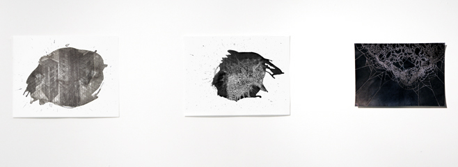 Elina Katara | Structure I-III | 2013 | ink and gouache on paper