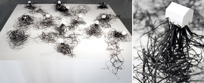 Elina Katara | Roots in Black | Indian ink, gouache, glue, paper